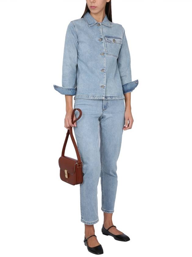 Women's Zenith Denim Jacket Light Blue - A.P.C. - BALAAN 3