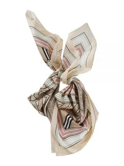 Montage Print Silk Square Scarf Beige Pale Pink - BURBERRY - BALAAN 2