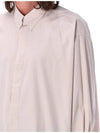 Army Cotton Poplin Oversized Long Sleeve Shirt Pink - AMI - BALAAN 4