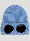 Signature Goggles Wool Beanie Blue - CP COMPANY - BALAAN 2