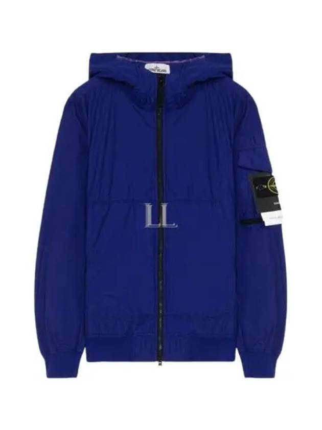 Men's Wappen Patch Naslan Watro Hooded Jacket Ultra Marine Blue - STONE ISLAND - BALAAN 2