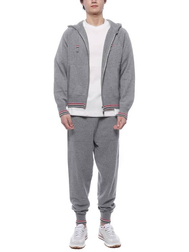 Drawstring Cashmere Track Pants Grey - THOM BROWNE - BALAAN 4