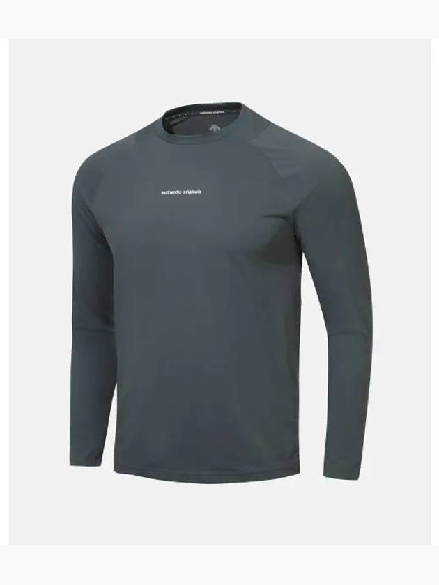 Running quick drying long sleeved t shirt dark gray SP323RTL81 - DESCENTE - BALAAN 1