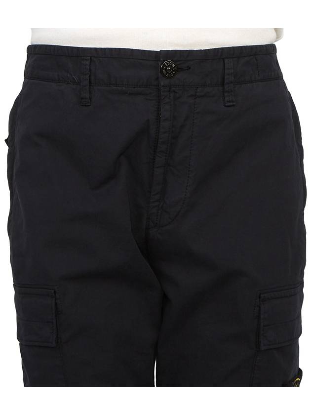 Compass Badge Gabardine Cargo Straight Pants Navy - STONE ISLAND - BALAAN 6