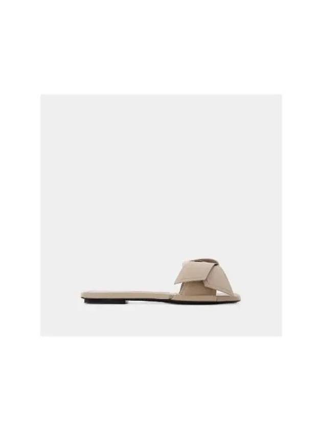 Musubi Leather Slippers Beige - ACNE STUDIOS - BALAAN 3