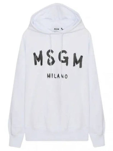 brushed logo hooded sweatshirt - MSGM - BALAAN 1