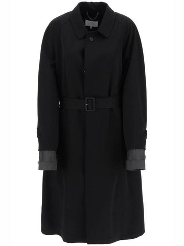 Belted Sleeve Trench Coat Black - MAISON MARGIELA - BALAAN 1