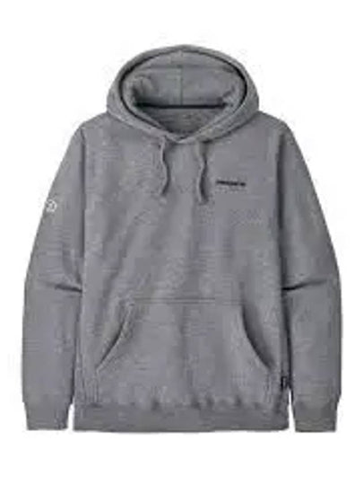 Fitz Roy Icon Uprisal Fleece Hoodie Gravel Header - PATAGONIA - BALAAN 2