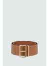 Metal Buckle Leather Belt Caramel - MIU MIU - BALAAN 1