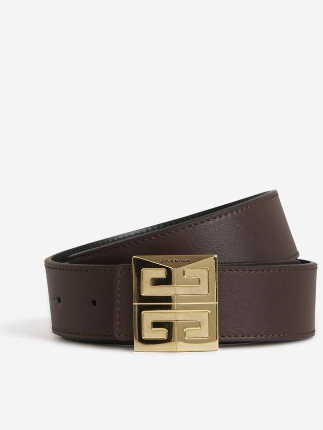 4G Logo Buckle Reversible Leather Belt Brown - GIVENCHY - BALAAN 6