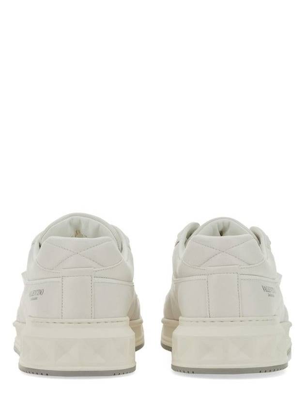 One Stud Nappa Leather Low Top Sneakers White - VALENTINO - BALAAN 5