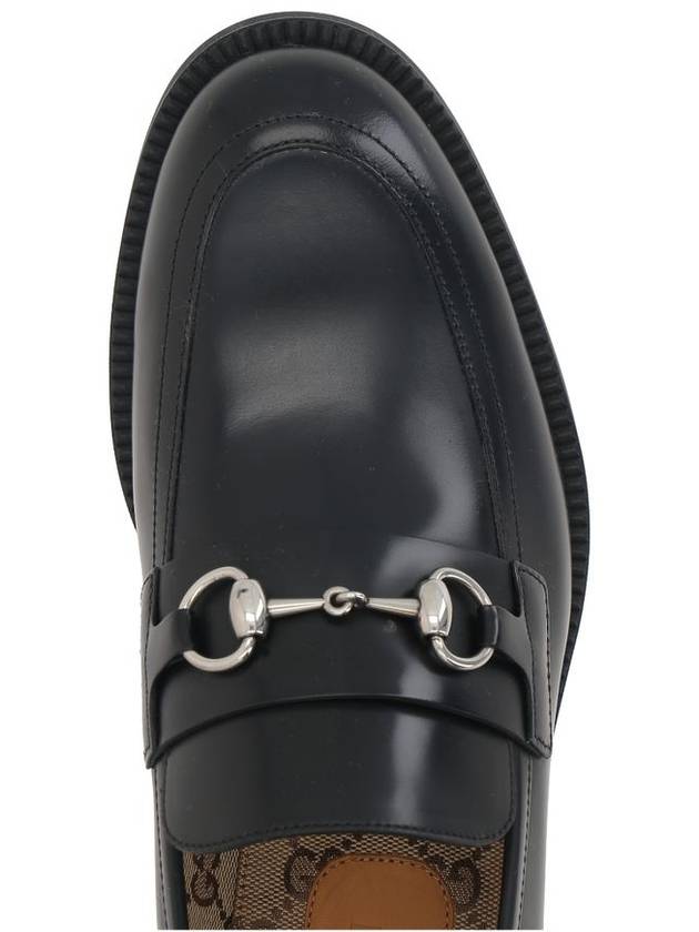 Shiny Horsebit Leather Loafer Black - GUCCI - BALAAN 4