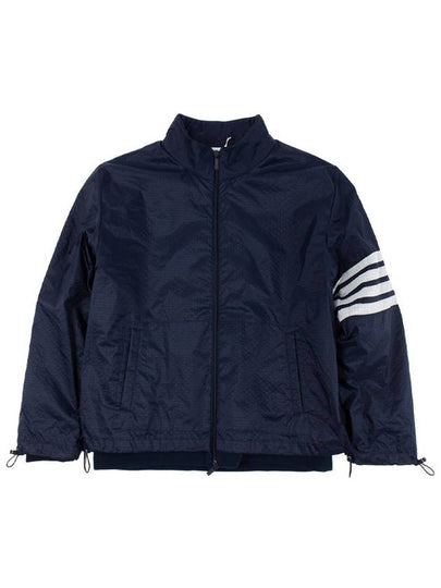 4 Bar Stripe Ripstop Zip-up Jacket Blue - THOM BROWNE - BALAAN 2