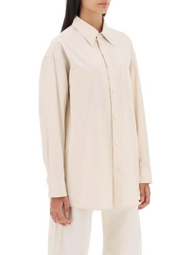 Poplin Oversized Shirt Light Cream - LEMAIRE - BALAAN 3