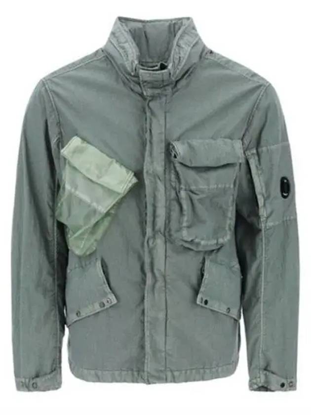 50 Fili Gum Mixed Hooded Jacket Green - CP COMPANY - BALAAN 2