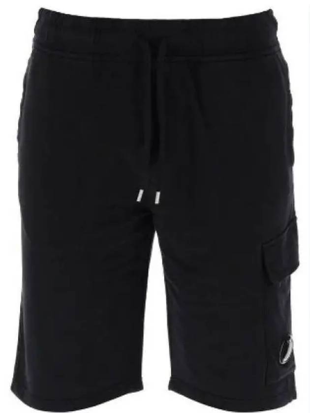 Light Fleece Utility Shorts Black - CP COMPANY - BALAAN 2