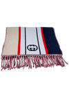 Interlocking G Stripe Muffler Beige Brown - GUCCI - BALAAN 7