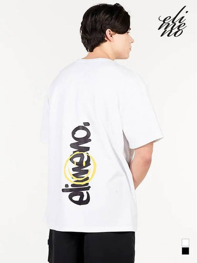 EL Smile Painting Overfit Short Sleeve T-Shirt White - ELIMENO - BALAAN 2