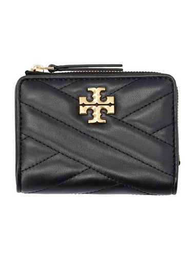 Chevron Half Wallet Black - TORY BURCH - BALAAN 1