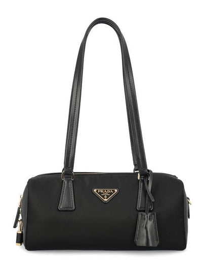 Medium Re-Nylon Leather Tote Bag Black - PRADA - BALAAN 2