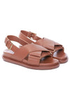 Fussbet Leather Sandals Brown - MARNI - BALAAN 5