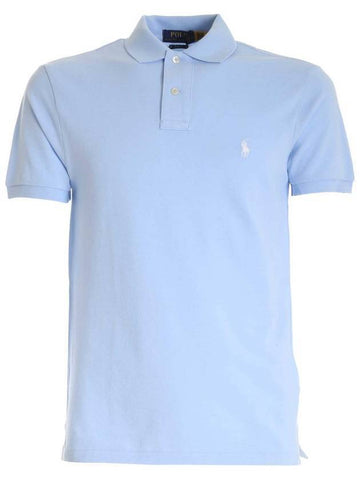 Men's Pony Slim Fit Short Sleeve Polo Shirt Azura - POLO RALPH LAUREN - BALAAN 1