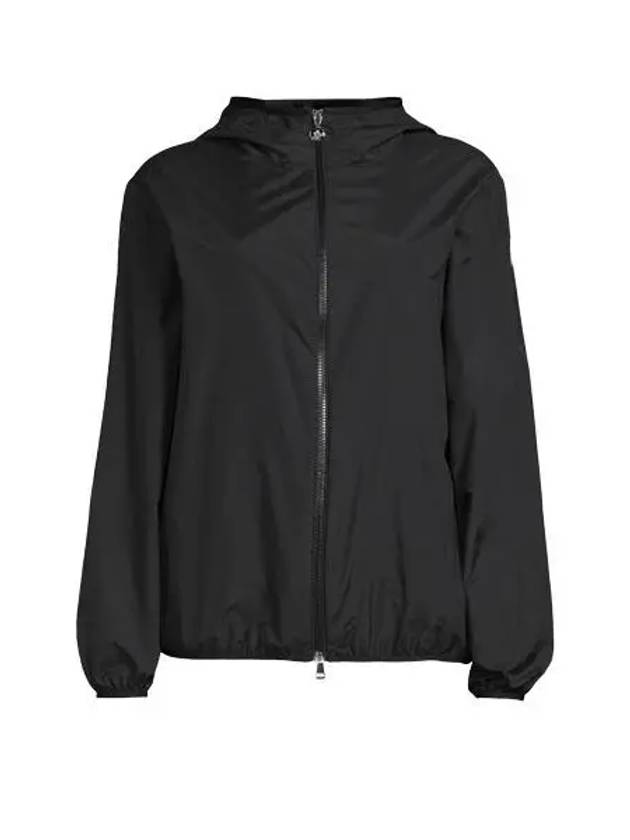 Fegeo Logo Patch Zip Up Hoodie Black - MONCLER - BALAAN 2