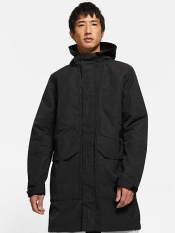 01CZ9888010NSW Long Hooded JacketBlack - NIKE - BALAAN 1