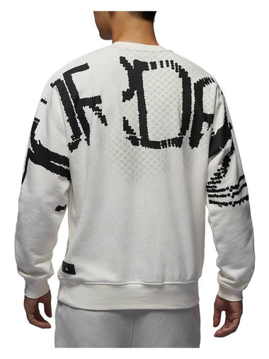 Jordan Flight Fleece LNY Crew Neck Sweatshirt White - NIKE - BALAAN 1