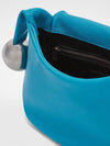 Sphere Blind Embossed Logo Calf Leather Tote Bag Blue - JIL SANDER - BALAAN 5