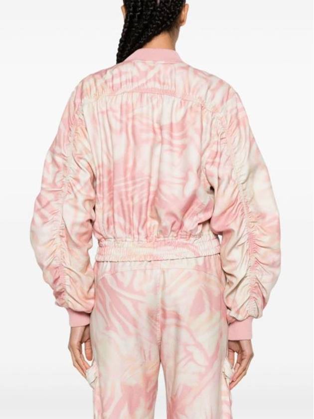 G Khlow Zebra Camo Twill Cargo Bomber Jacket Pink - DIESEL - BALAAN 7