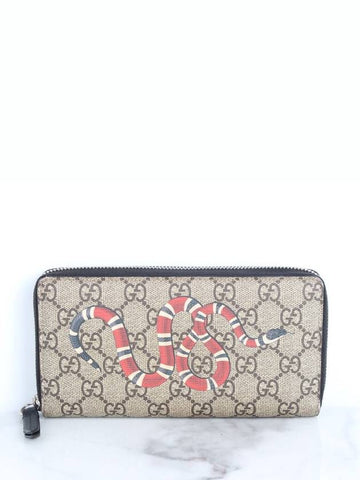 Snake long wallet with zipper - GUCCI - BALAAN 1