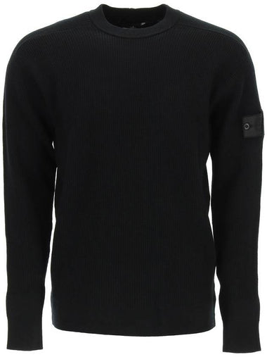 Shadow Project Wappen Patch Knit Top Black - STONE ISLAND - BALAAN 1