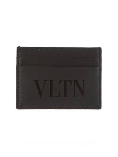 VLTN Leather Card Wallet Black - VALENTINO - BALAAN 2