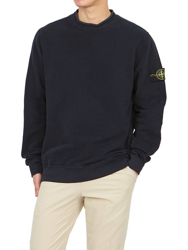 Stretch Cotton Fleece Mock Turtleneck Sweatshirt Navy - STONE ISLAND - BALAAN 6