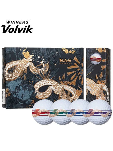 Golf Ball Track Vista 3 360 Cheongsa Edition Piece 1 Dozen 12 Balls - VOLVIK - BALAAN 1