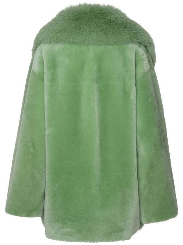 Blancha® Green Leather Fur Coat - BLANCHA - BALAAN 3