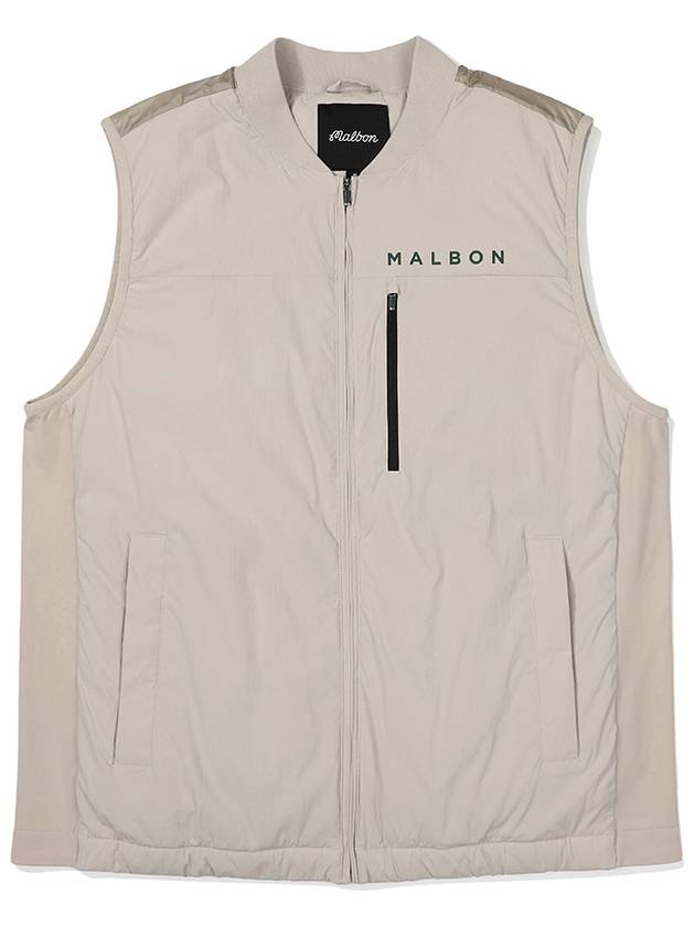 Bucket padded vest BEIGE MAN - MALBON GOLF - BALAAN 1