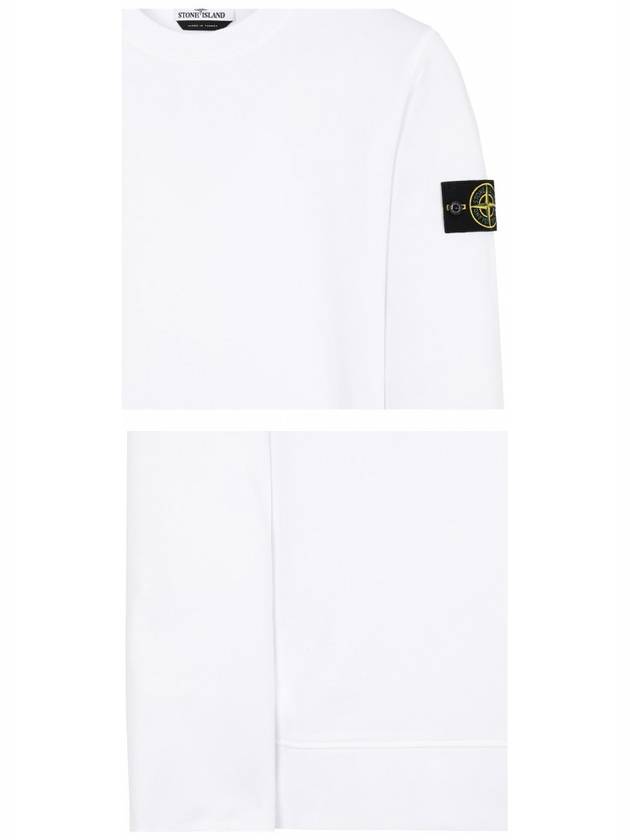 Men's Wappen Patch Sweatshirt White - STONE ISLAND - BALAAN 6