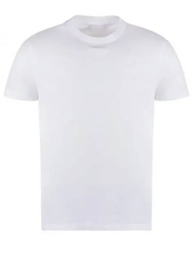 Patch Logo Cotton Short Sleeve T-Shirt White - PRADA - BALAAN 2