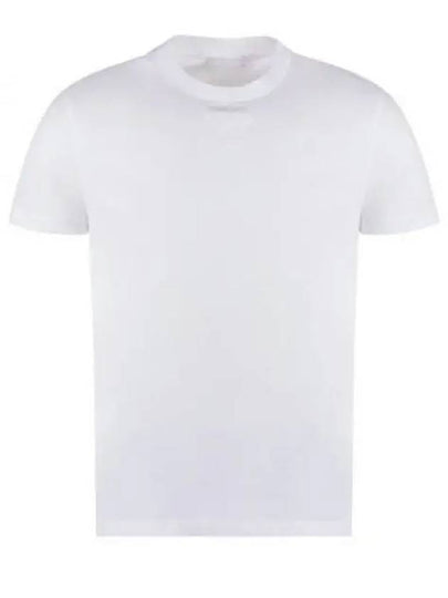 Patch Logo Cotton Short Sleeve T-Shirt White - PRADA - BALAAN 2