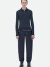 Cotton Long Sleeve Polo Shirt Midnight Blue - BOTTEGA VENETA - BALAAN 2