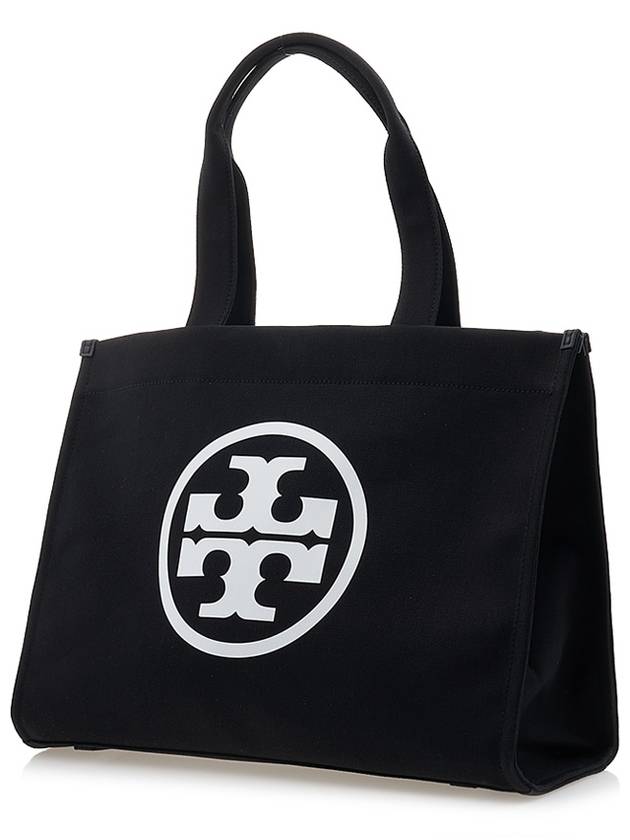 Ella Canvas Large Tote Bag Black - TORY BURCH - BALAAN 3