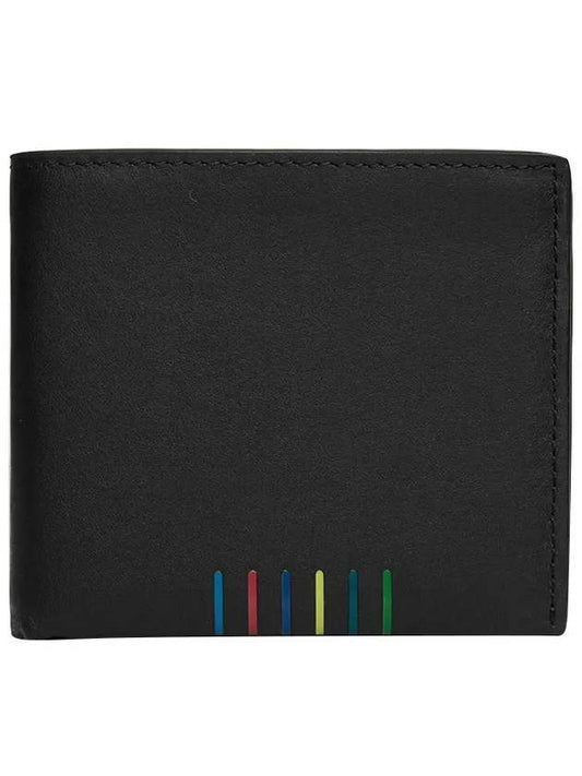 Men's Logo Graphic Leather Bicycle Wallet Black - PAUL SMITH - BALAAN 1