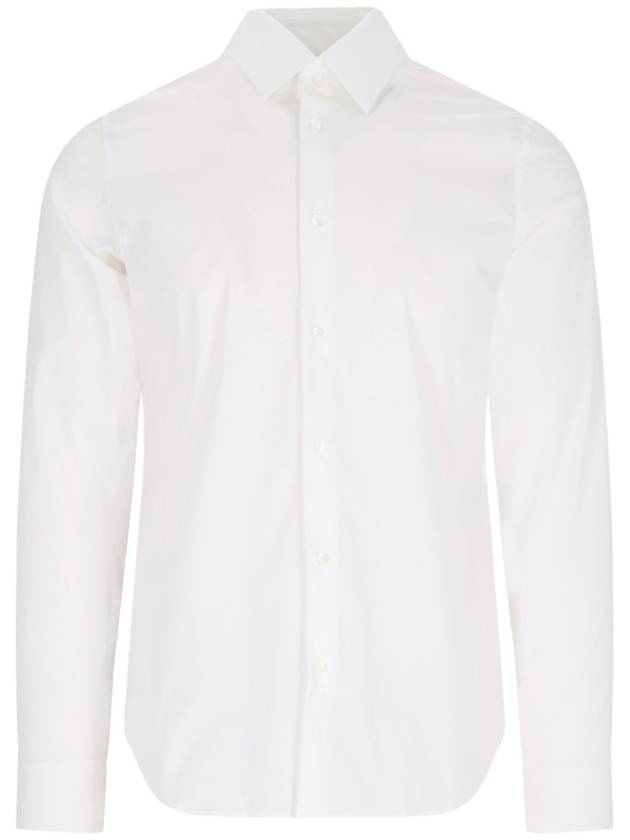 Stretch Cotton Poplin Long Sleeve Shirt White - GUCCI - BALAAN 2