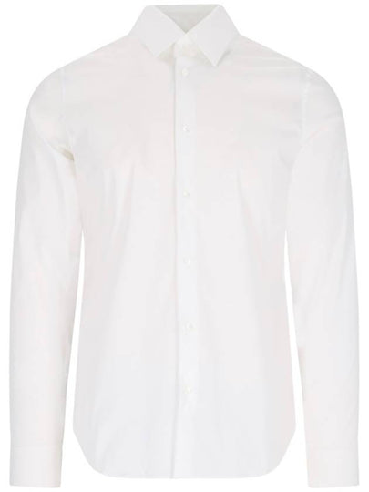 Stretch Cotton Poplin Long Sleeve Shirt White - GUCCI - BALAAN 2