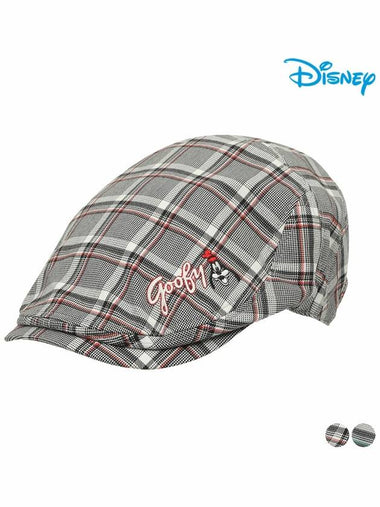 Men s Check Lettering Hunting Cap DK1MAC004 - DISNEY GOLF - BALAAN 1