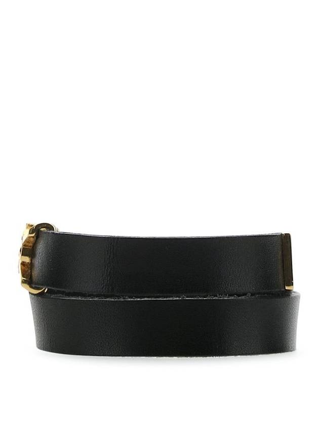 Monogram Double Wrap Bracelet Black - SAINT LAURENT - BALAAN 5