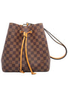 Women s Louis Vuitton N40213 Damier Eben Canvas Neonoe MM Bucket Bag Shoulder gt Gangbuk used luxury goods - LOUIS VUITTON - BALAAN 3