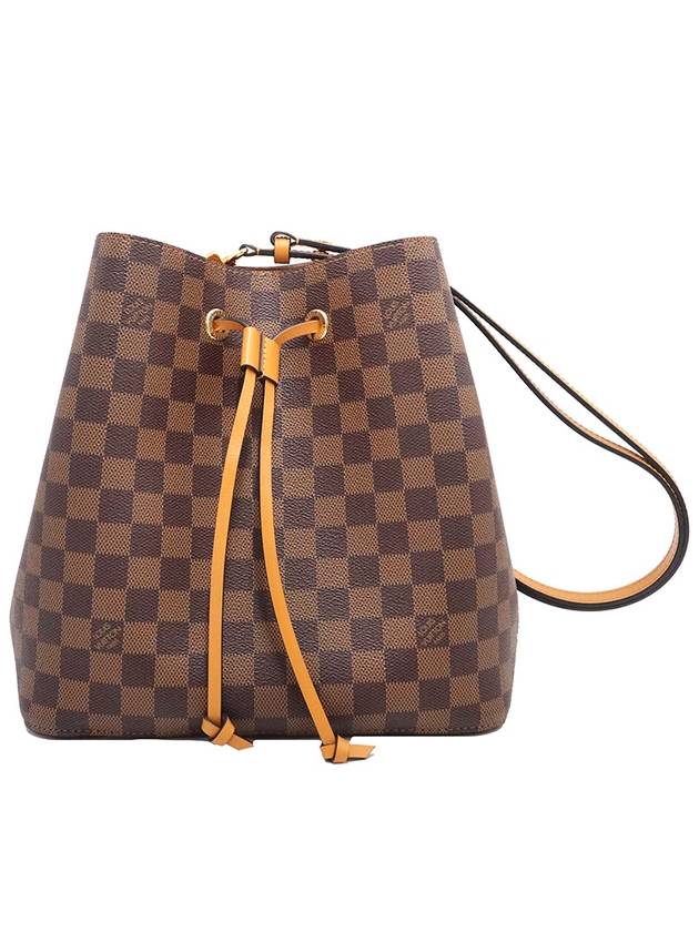 Women s Louis Vuitton N40213 Damier Eben Canvas Neonoe MM Bucket Bag Shoulder gt Gangbuk used luxury goods - LOUIS VUITTON - BALAAN 3